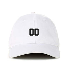 #00 Jersey Number Dad Baseball Cap Embroidered Cotton Adjustable Dad Hat
