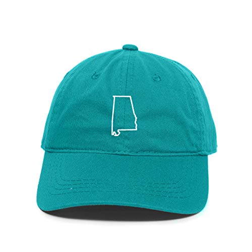Alabama Map Outline Dad Baseball Cap Embroidered Cotton Adjustable Dad Hat