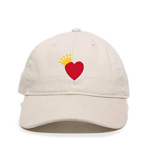 Heart Crown Baseball Cap Embroidered Cotton Adjustable Dad Hat