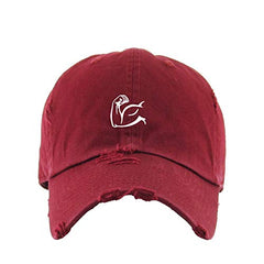 Biceps Flex Vintage Baseball Cap Embroidered Cotton Adjustable Distressed Dad Hat