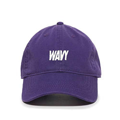 Wavy Dad Baseball Cap Embroidered Cotton Adjustable Dad Hat